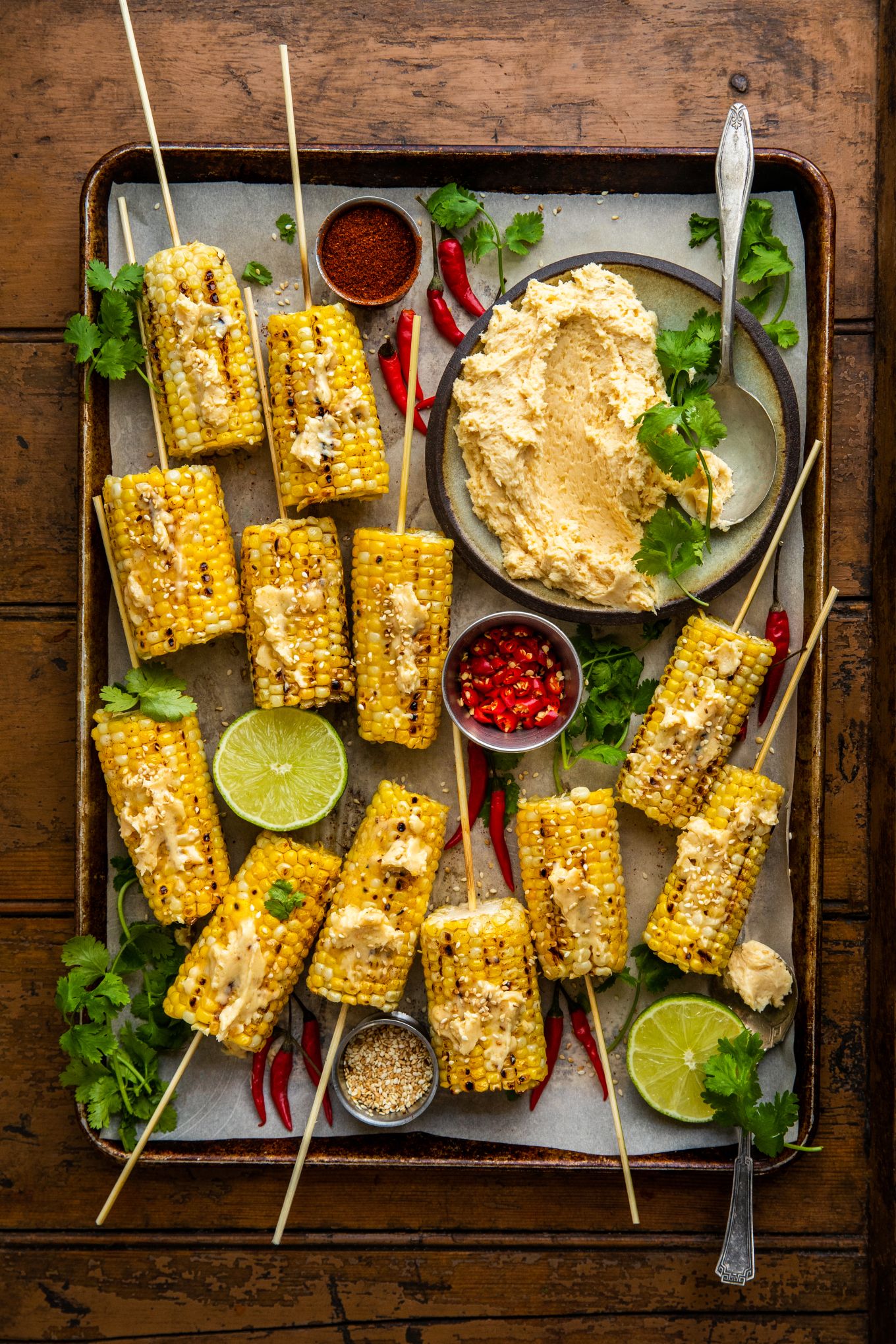 Grilled corn with whipped miso butter Snacks Für Party, Bbq Party