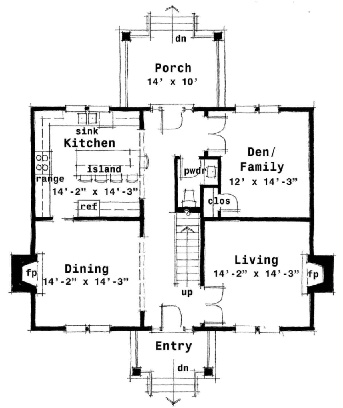 Center Hall Colonial Floor Plan, Colonial Floor Plans, Colonial Style