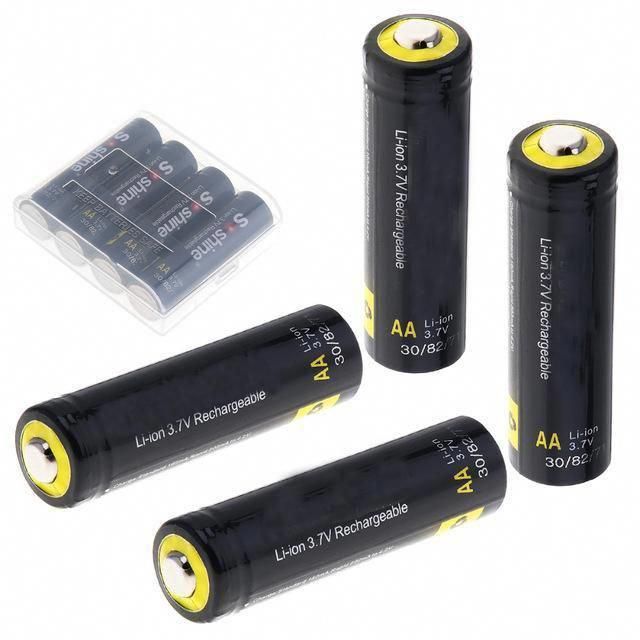 4Pcs Soshine 3.7v 800mah AA LiFePO4 Li-ion Battery Protected High