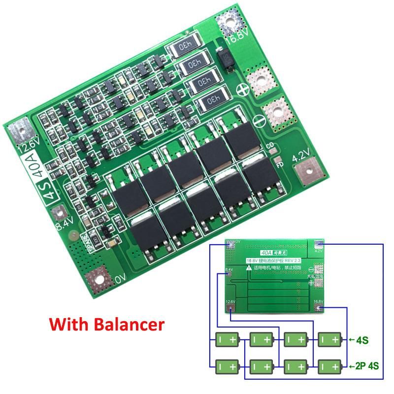 4S 40A Li-ion Lithium Battery 18650 Charger PCB BMS Protection Board
