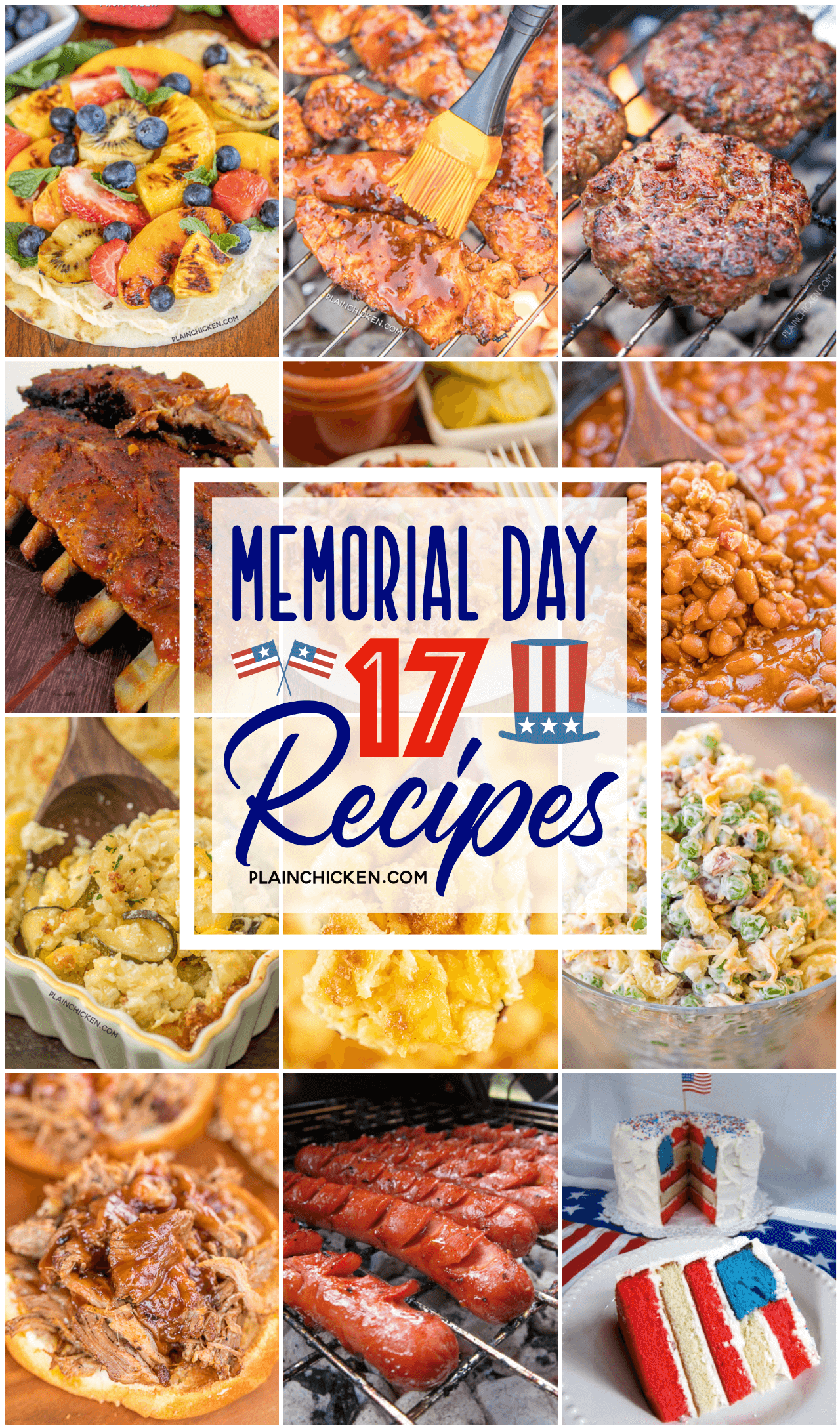 17 Memorial Day Recipe Ideas - lots of easy and delicious recipes for