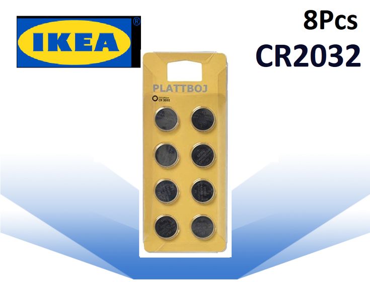 IKEA PLATTBOJ CR 2032 Lithium 3V Batteries 8 pk (Card of 8) | eBay